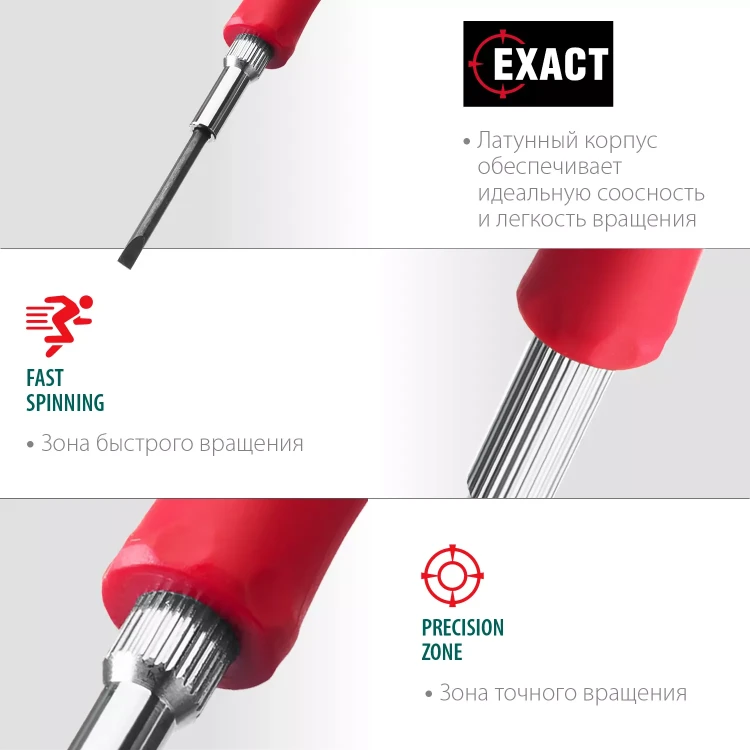 Набор Precision-6: часовые отвертки для особо точных работ, металлическая рукоятка с противоскользящей накладкой, жало из специальной стали SNCM8660. 25679 купить в Надыме