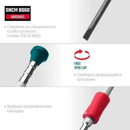 Набор Precision-6: часовые отвертки для особо точных работ, металлическая рукоятка с противоскользящей накладкой, жало из специальной стали SNCM8660. 25679 купить в Надыме