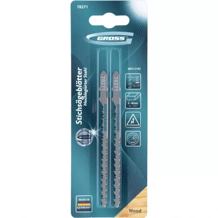 Полотна для электролобзика по дереву 2 шт 3182 GROSS 78271 купить в Надыме