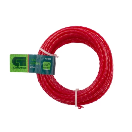 Леска для триммера квадратная витая, 3,0 мм х 10 м, Россия Сибртех 961775 купить в Надыме