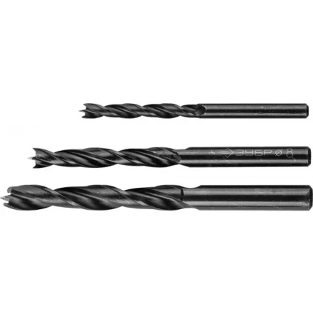 ЗУБР. Набор сверл по дереву, 3шт, 6-8-10 мм 29421-H3 купить в Надыме
