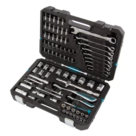 Набор инструментов 82 предметов , 120 зубьев, CrV, 1/4", 1/2" Gross 14149 купить в Надыме