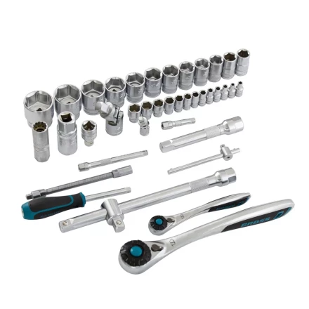 Набор инструментов 82 предметов , 120 зубьев, CrV, 1/4", 1/2" Gross 14149 купить в Надыме