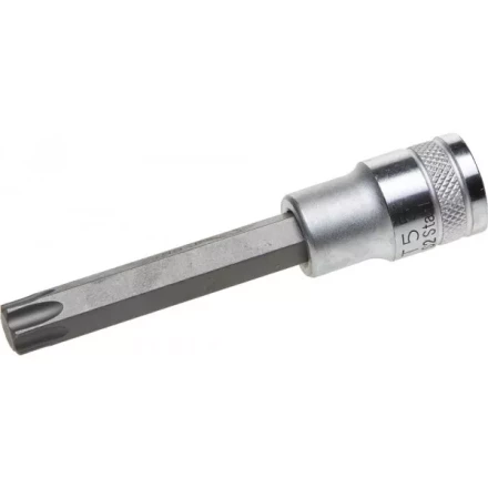 Торцовая бита-головка KRAFTOOL "INDUSTRIE QUALITAT", удлиненная, материал S2, TORX, сатинированная, 1/2", Т55 27906-55_z01 купить в Надыме