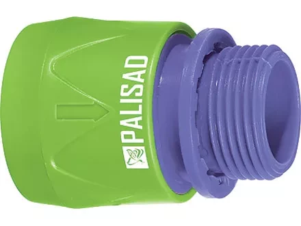 Соединитель пластмассовый быстросъемный внешняя  резьба 3/4"  PALISAD 66175 купить в Надыме