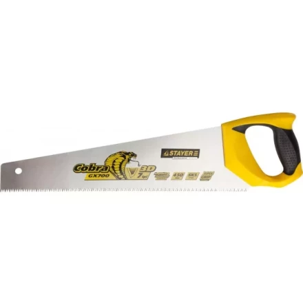 Ножовка STAYER "PROFI" "COBRA" GX700, трехгранный японский зуб, импульсная закалка, 2-х комп ручка, 7 TPI, 450мм 1513-45_z02 купить в Надыме