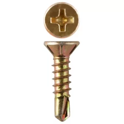 Саморезы ЗУБР "МАСТЕР" со сверлом для оконного профиля, жёлтопассивированные, 3.9x16мм, 18000шт 4-300230-39-016