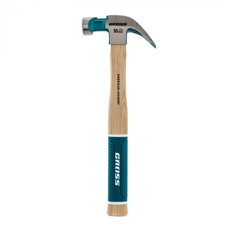 Молоток-гвоздодер с магнитом GROSS AMERICAN HICKORY 450 г угол 45 обрезиненная рукоятка 10415 купить в Надыме
