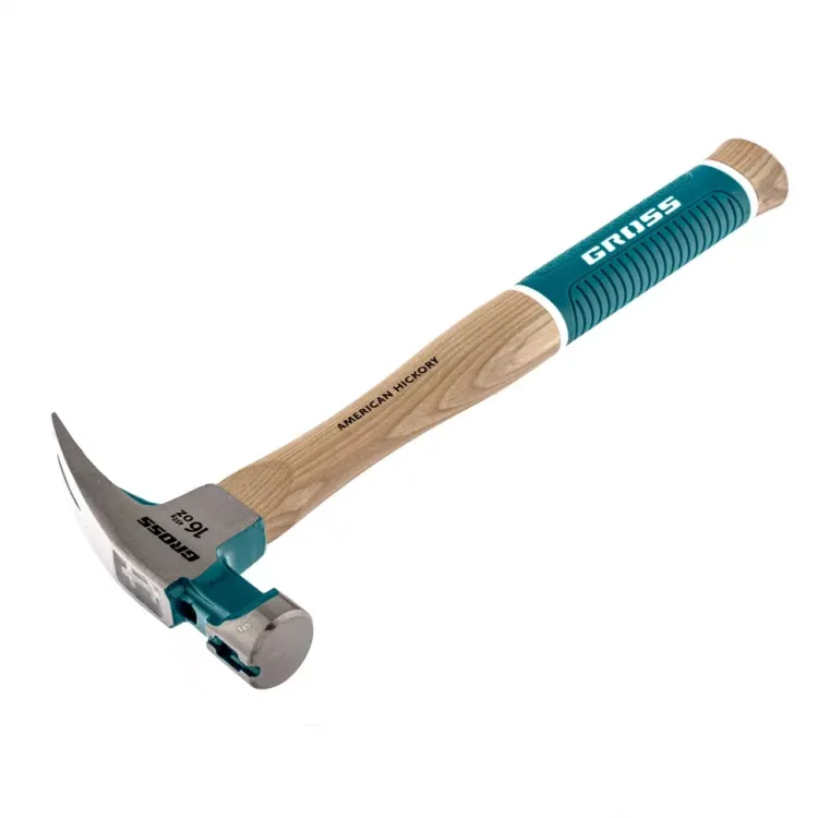 Молоток-гвоздодер с магнитом GROSS AMERICAN HICKORY 450 г угол 45 обрезиненная рукоятка 10415 купить в Надыме