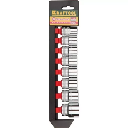 Набор KRAFTOOL "EXPERT QUALITAT" Торцовые головки "SUPER LOCK", 1/2", 16-27мм, 8 предметов 27864-H8_z01 купить в Надыме