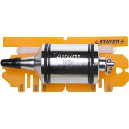Отвес STAYER "PROFI" строительный со шнуром, с противоударными ободками, 1000 г 06352-100 купить в Надыме