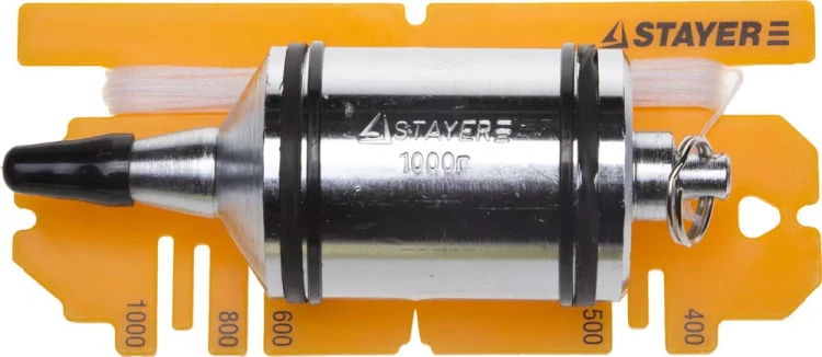 Отвес STAYER "PROFI" строительный со шнуром, с противоударными ободками, 1000 г 06352-100 купить в Надыме