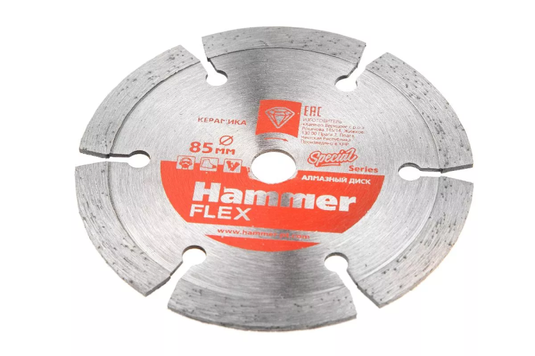 Круг алмазный HAMMER 206-236  Ф10х85мм сегментый по кирпичу купить в Надыме