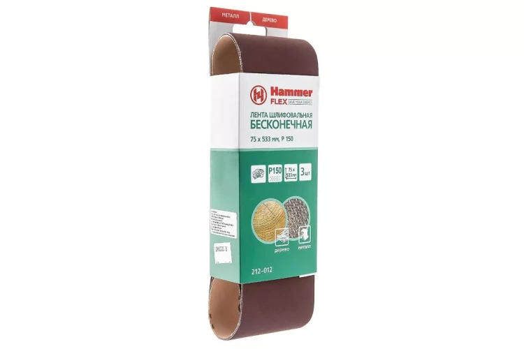 Лента шлиф. бесконечная HAMMER 75х533мм P150 купить в Надыме