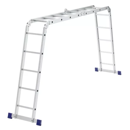 Лестница шарнирная алюминиевая 2х4 ступени + 2х5 ступеней Сибртех 97884 купить в Надыме