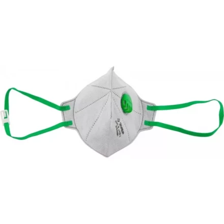 Полумаска фильтрующая ЗУБР "МАСТЕР" плоская, с клапаном, многослойная, угольный фильтр, класс защиты FFP2 11167-2 купить в Надыме