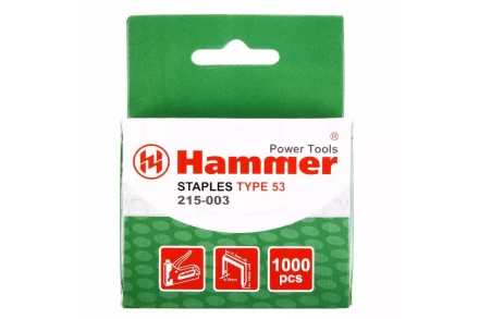 Скобы для степлера HAMMER 215-003 14мм, тип 53, 1000 шт. купить в Надыме