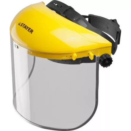 Щиток лицевой защитный STAYER "MASTER" пластиковое оголовье, разборная конструкция, визор из поликарбоната 400х200мм 11081 купить в Надыме