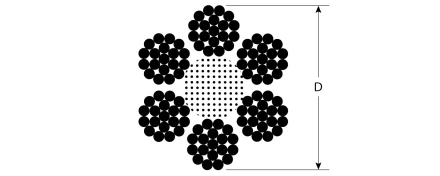 ЗУБР DIN 3060, свивка 6 х 19 + IWR, 10 мм, L 60 м, грузоподъемный стальной трос, Профессионал (30415-10) купить в Надыме