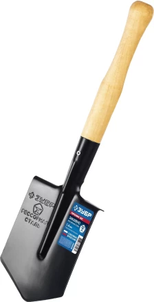 ЗУБР ПРОФИ-5С, 150х185х510мм, полотно рессорная сталь 1.6мм закалено, дерев. черенок высш. сорт, туристическая лопата, ПРОФЕССИОНАЛ (39458) купить в Надыме