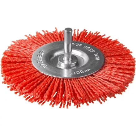 ЗУБР "ПРОФЕССИОНАЛ". Щетка дисковая для дрели, нейлоновая проволока с абразивным покрытием, 100мм 35161-100_z02 купить в Надыме