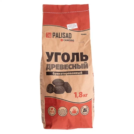 Древесный уголь, брикетированный, 1,8 кг, Camping Palisad 69489 купить в Надыме
