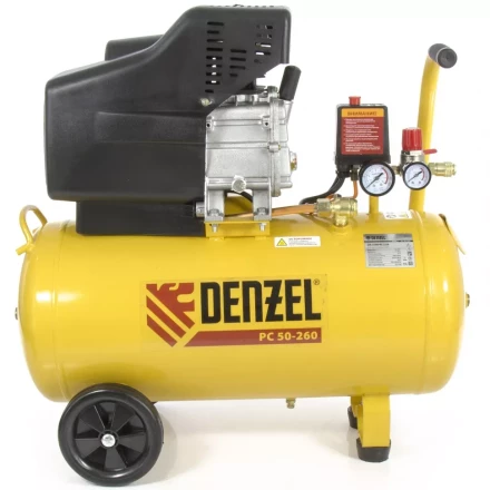 Компрессор масляный поршневой прямой привод DENZEL PC 50-260 58073 купить в Надыме