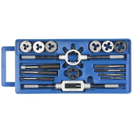 Набор ЗУБР "МАСТЕР" с металлореж. инстр., метчики однопроходные и плашки М3-М12, оснастка - в пластиковом боксе, 16пред. 28122-H16 купить в Надыме