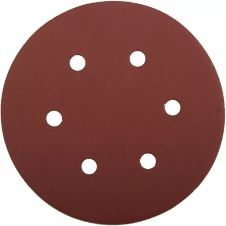 Круг шлифовальный ЗУБР &quot;МАСТЕР&quot; универсальный, из абразивной бумаги на велкро основе, 6 отверстий, Р600, 150мм, 5шт 35566-150-600 купить в Надыме
