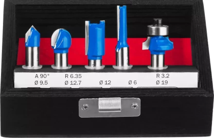 ЗУБР 5 шт, набор профильных фрез по дереву, Профессионал (28795-H5) купить в Надыме