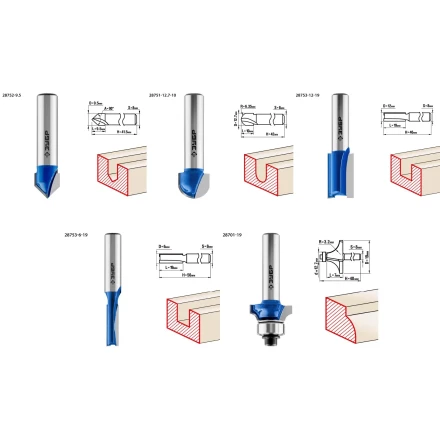 ЗУБР 5 шт, набор профильных фрез по дереву, Профессионал (28795-H5) купить в Надыме
