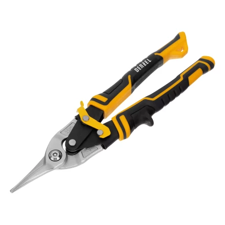 Ножницы по металлу Denzel 78370, 270 мм, прямой рез, сталь-CrMo, трехкомпонентные рукоятки купить в Надыме