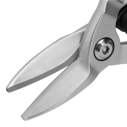 Ножницы по металлу Denzel 78370, 270 мм, прямой рез, сталь-CrMo, трехкомпонентные рукоятки купить в Надыме