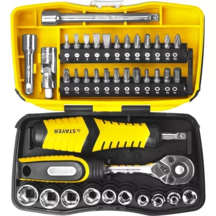 Набор STAYER "PROFESSIONAL": Биты и торцовые головки с трещеткой и воротком, 39 предметов 25135-H39 купить в Надыме