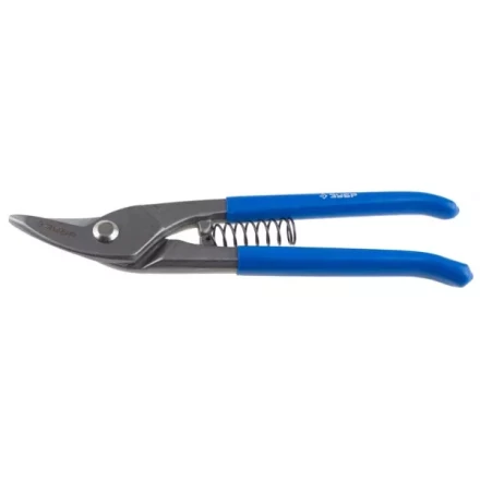 Ножницы по металлу цельнокованые ЗУБР 220мм, изогнутые левые, усиленные, твердость HRC 58-61 23011-25_z01 купить в Надыме