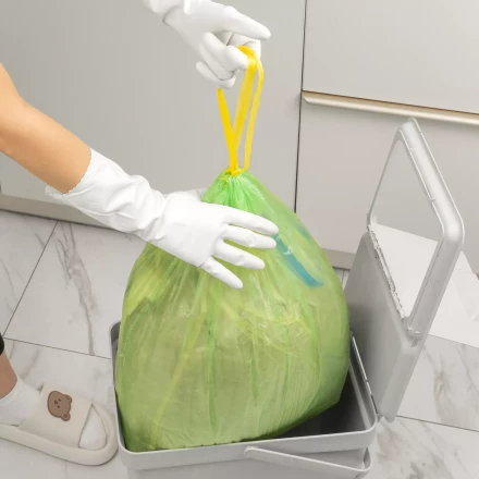 Пакеты для мусора с завязками 35 л x 15 шт., зеленые, Home Palisad 927175 купить в Надыме