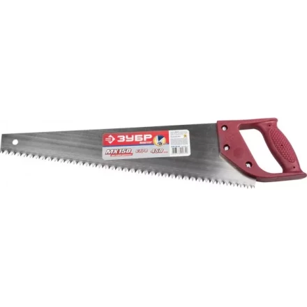 Ножовка ЗУБР "МАСТЕР" по дереву, прямой крупный зуб, пластиковая ручка, шаг зуба 5мм, 450мм 1525-04-45 купить в Надыме