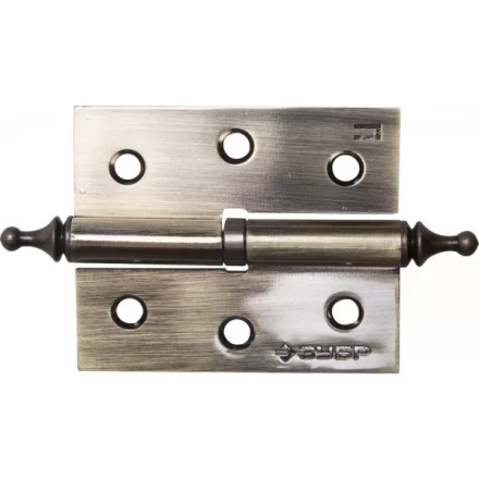 Петля дверная разъемная ЗУБР "ЭКСПЕРТ", 1 подшипник, цвет ст. латунь (AB), правая, с крепежом, 75х63х2,5мм,2шт 37605-075-5R купить в Надыме