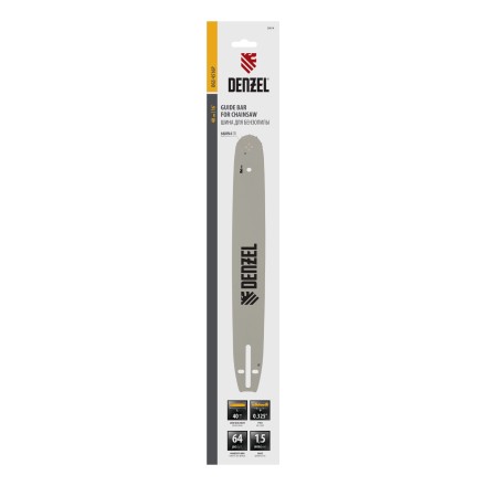 Шина для бензопилы DGS-4516P, длина 40 см (16&quot;), шаг 0,325&quot;, паз 1,5 мм, 64 звена Denzel купить в Надыме