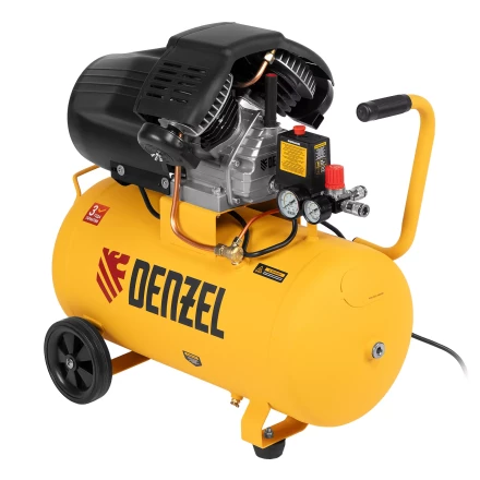 Компрессор воздушный прям. привод Denzel DCV1800/50 58168, 1,8 кВт, 50 литров, 320 л/мин купить в Надыме