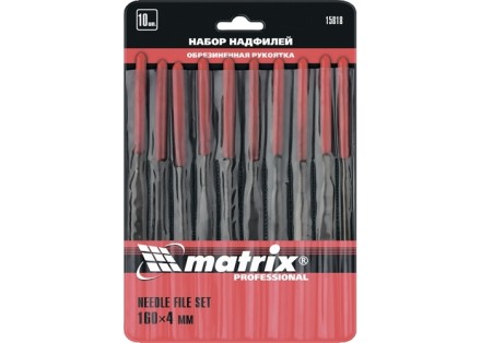 Набор надфилей 160 х 4мм 10 шт обрезиненные рукоятки MATRIX 15818 купить в Надыме