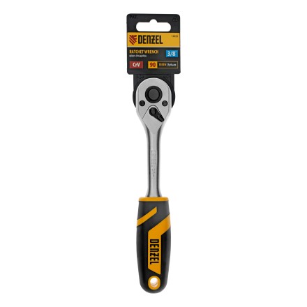 Ключ-трещотка 3/8&quot; Denzel 14032, 90 зубьев, с быстрым сбросом, CrV купить в Надыме
