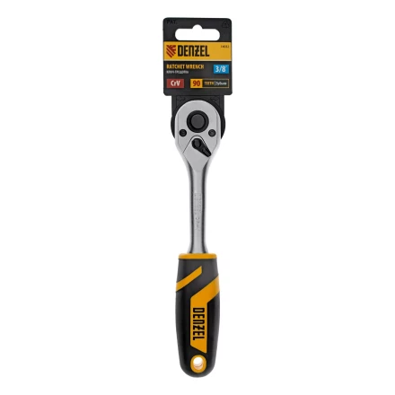 Ключ-трещотка 3/8" Denzel 14032, 90 зубьев, с быстрым сбросом, CrV купить в Надыме