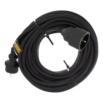 Удлинитель-шнур силовой Denzel Top Series 37420, КГТТ, 20м, 1 розетка, 3 x 1,5 мм, 3 м купить в Надыме