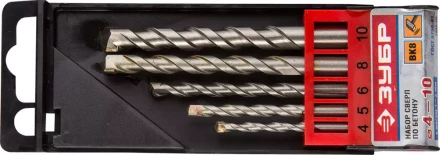 Набор ЗУБР Свёрла "МАСТЕР" по бетону, ударные, 4; 5; 6; 8; 10мм, 5шт 2922-H5 купить в Надыме