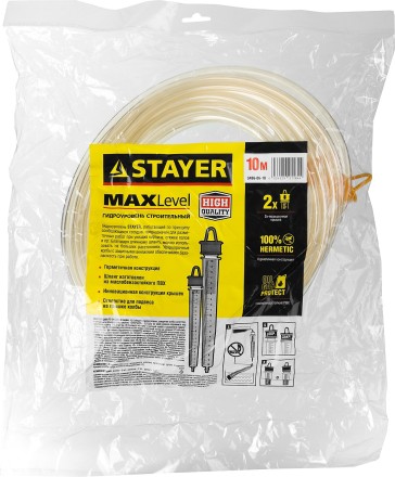 Гидроуровень STAYER &quot;MASTER&quot; с усиленной измерительной колбой большого размера, d 6мм, 10м 579437 купить в Надыме