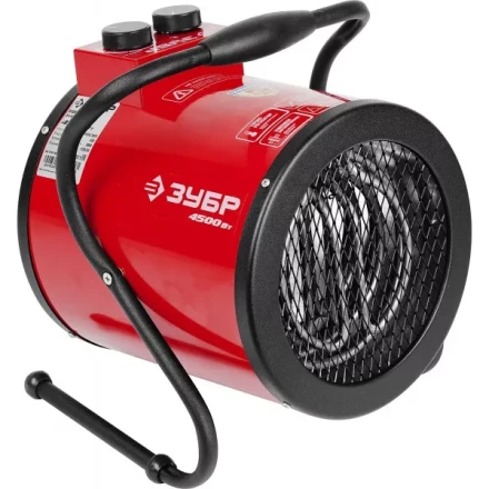 Пушка ЗУБР "МАСТЕР" "круглая" тепловая электрическая, гладкий нерж. ТЭН, 4.5/3 кВт, 220В ЗТП-5000_М2 купить в Надыме