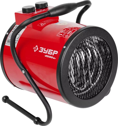 Пушка ЗУБР "МАСТЕР" "круглая" тепловая электрическая, гладкий нерж. ТЭН, 4.5/3 кВт, 220В ЗТП-5000_М2 купить в Надыме