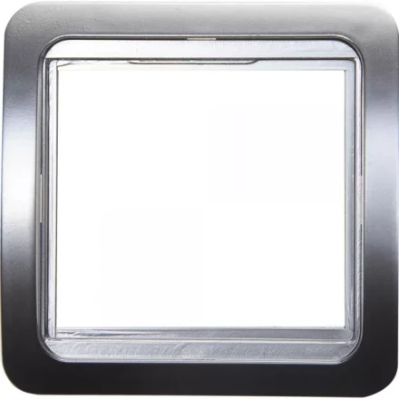 Панель СВЕТОЗАР "ГАММА" накладная, цвет светло-серый металлик, 1 гнездо SV-54145-SM купить в Надыме