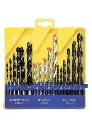 Набор сверл по бетону металлу дереву 3-4-5-6-8-10 мм 18 шт пластиковый бокс SPARTA 725305 купить в Надыме
